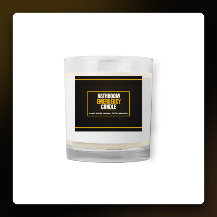 Bathroom Emergency Candle — product mockup