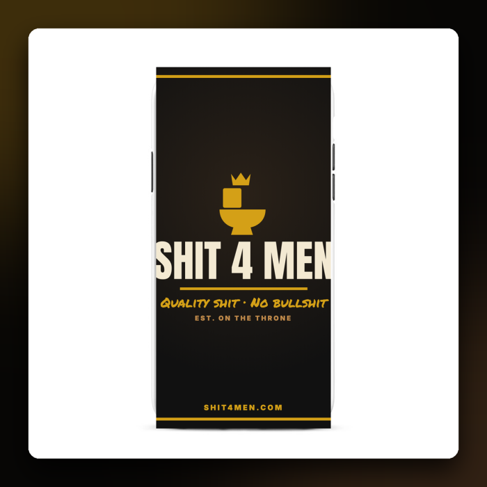 Shit 4 Men Throne iPhone Case — product mockup