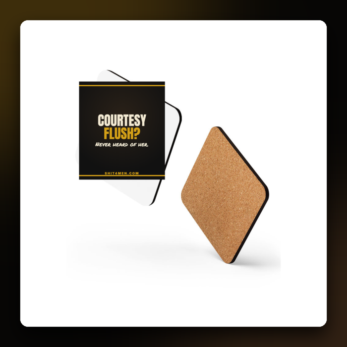 Courtesy Flush Coaster — product mockup