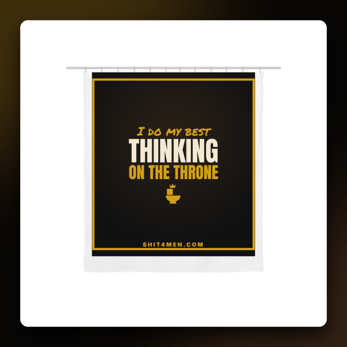 Best Thinking on the Throne Shower Curtain — product mockup