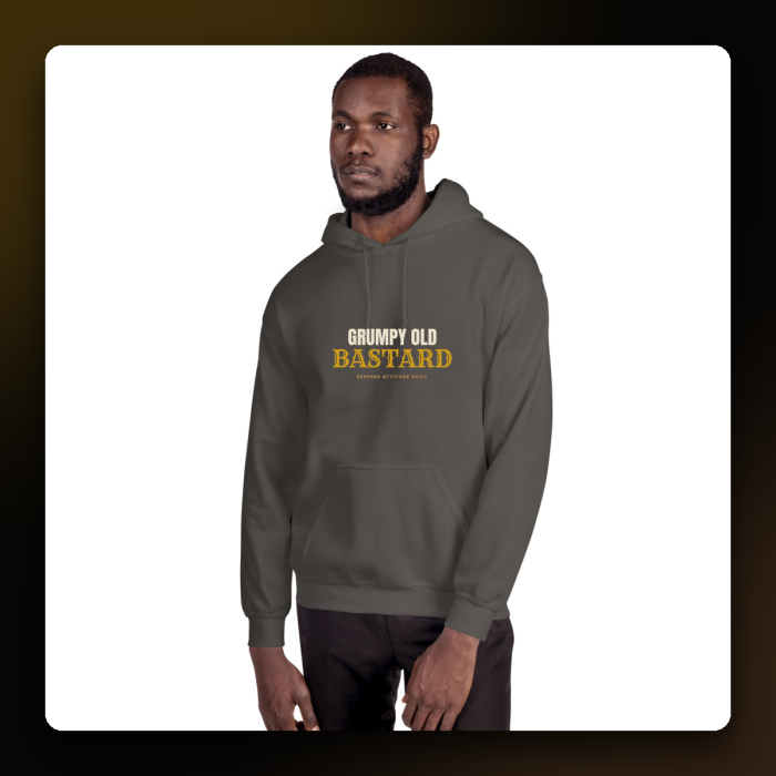 Grumpy Old Bastard Hoodie — product mockup