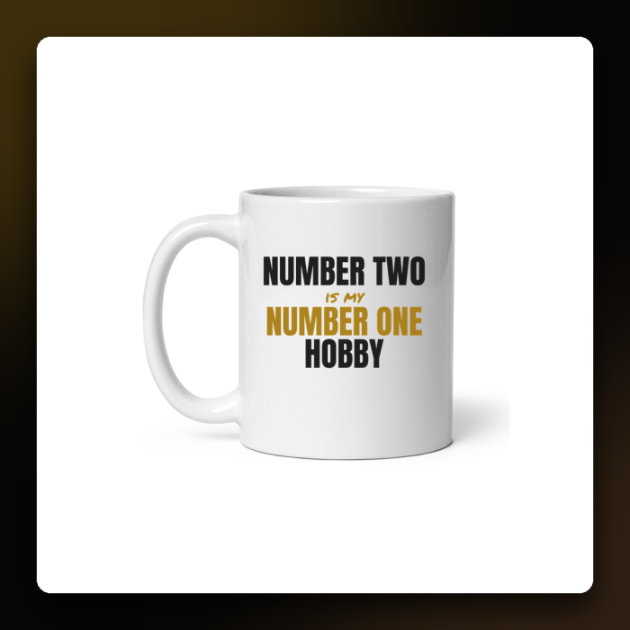 Number Two Is My Number One Hobby Mug — product mockup