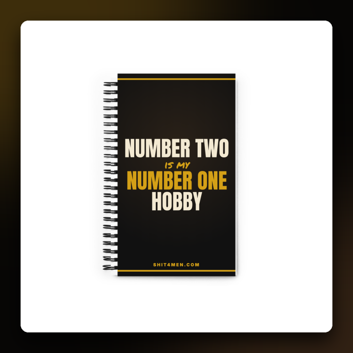 Number Two Is My Number One Hobby Notebook — product mockup