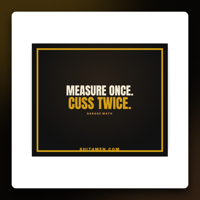 Measure Once, Cuss Twice Mouse Pad — product mockup
