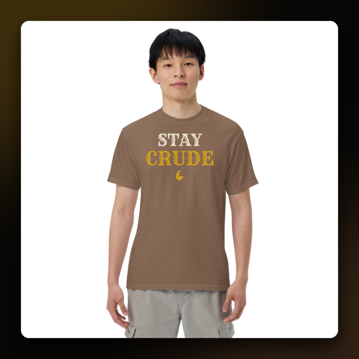 Stay Crude Garment-Dyed Tee — product mockup