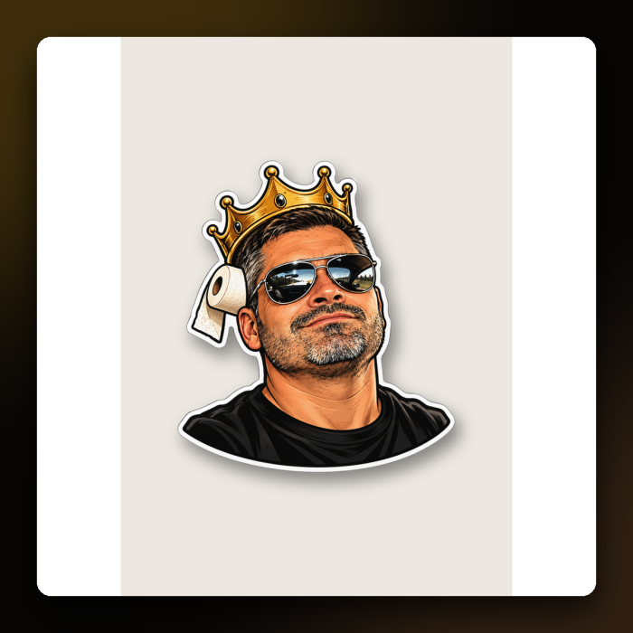 The Chief Die-Cut Head Sticker — product mockup