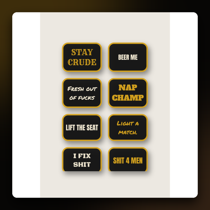 Stay Crude Sticker Sheet — product mockup